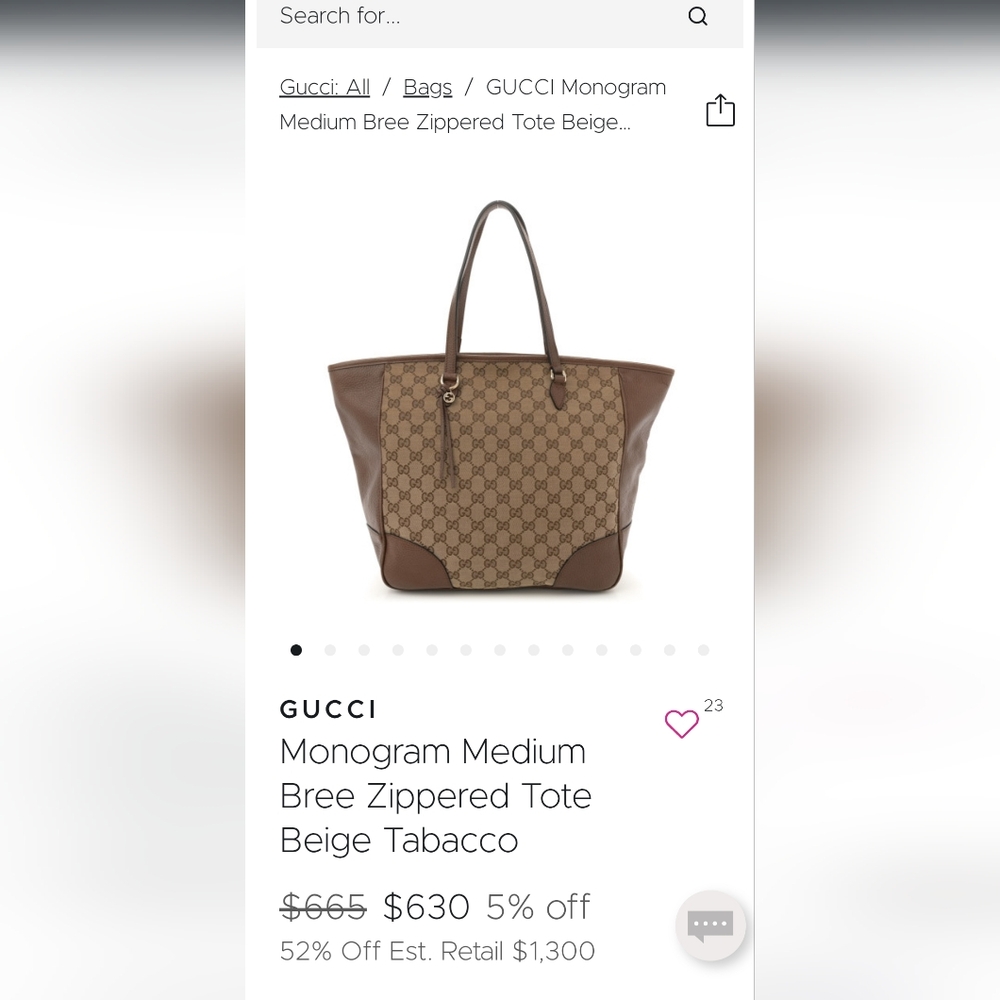 Gucci GG Canvas Bree Medium bag - Picture 4 of 17